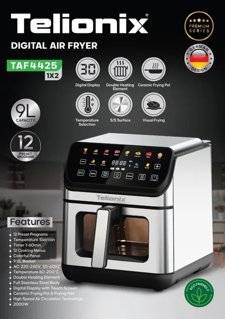 خرید و قیمت سرخ کن بدون روغن تلیونیکس ۹ لیتری مدل TAF4425 | ضمانت اصالت