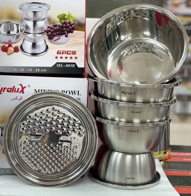 کاسه استیل چندکاره میرالوکس مدل ML-8038 ؛ همراه کاربردی آشپزخانه