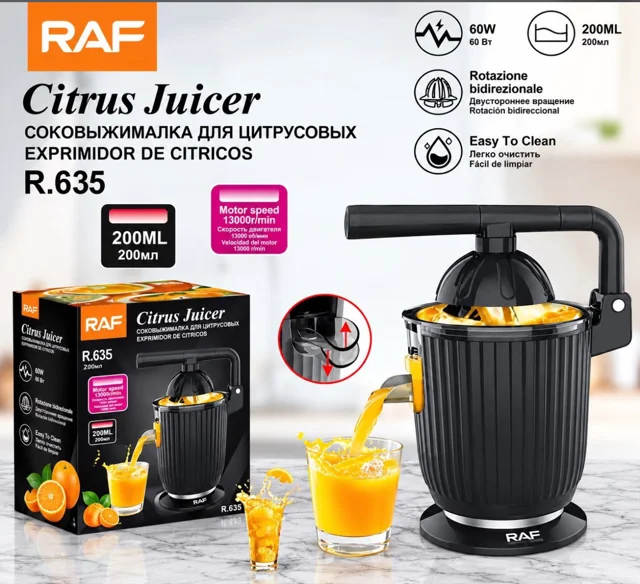 آب‌مرکبات‌گیری راف مدل R.635؛ یک لیوان تازگی در چند لحظه